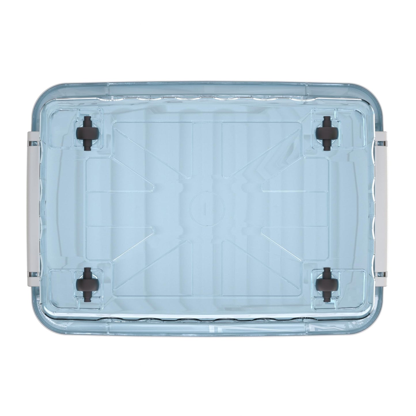 Cetomo 55L*6 Storage Boxes with Wheels, Plastic Storage Box with Lid, Latching Buckles, Click Closure, Stackable, Nesting, Durable Organizer for Home