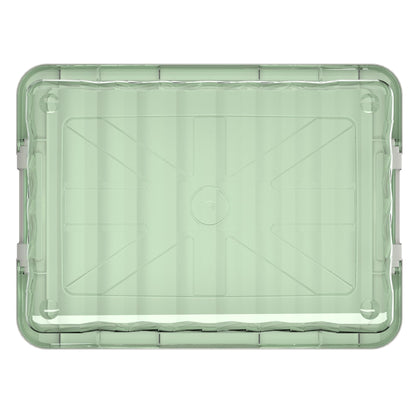 Cetomo 15L*6 Storage Boxes with Lids, Plastic Storage Box with Secure Side Latches, PP Nestable and Stackable Clear Organizer for Home, Office