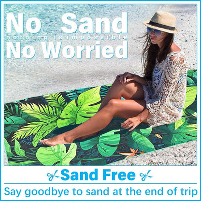 JAODFK Microfibre Beach Towel 71"X32" Quick Dry Lightweight Sand Free Large Thin Towels Travel Essentials For Adults Womens Swim Bath Accessories