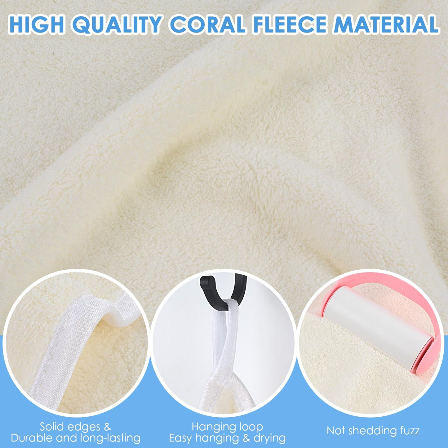 VIVOTE Microfiber Hand Towel for Bathroom, Hand Towels with Hanging Loop