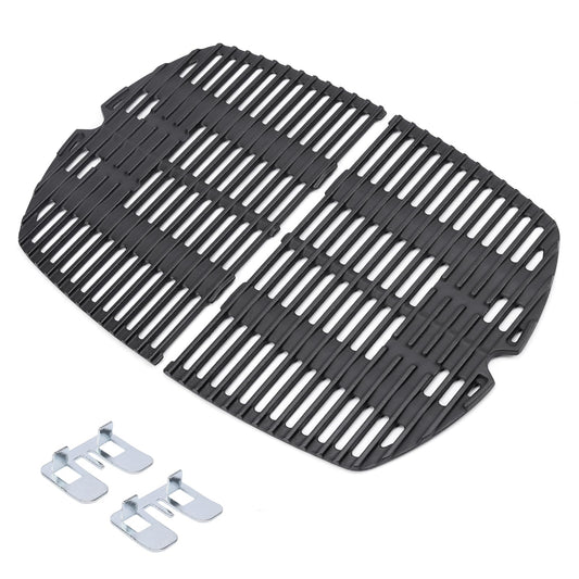 GFTIME 27.3x 38.8cm 7645 Cast Iron Cooking Grate Grids for Weber Q200, Q220, Q2000, Q2400 Series Gas Grill, Barbecue Grill Parts Grill Grids