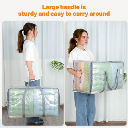 Dntorx 8 Pack 105L Moving Bags Clothes Storage Bags Drom Packing Box, Grey