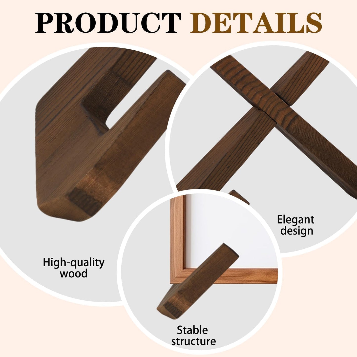 GodtKowty Blackfriday,Now Playing Vinyl Record Stand | Wooden Display Holder for Records, Retro Rustic Brown Design