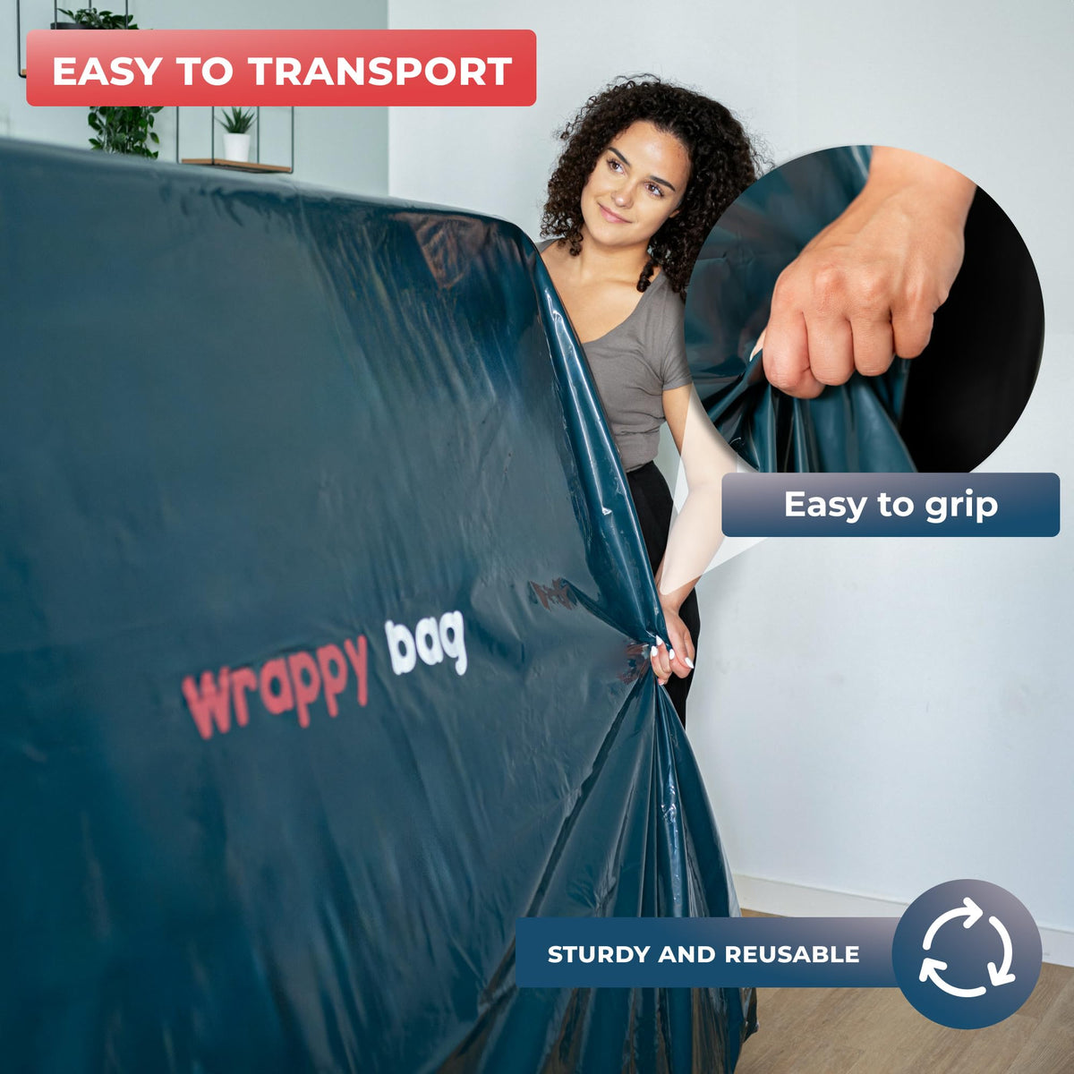 Wrappybag mattress covers for moving house - plastic mattress protector