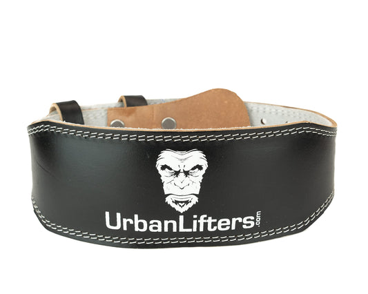 Urban Lifters Weight Lifting Belt. Leather Weight Belt 4" Thickness, thick brass buckles, Padded Back Support & adjustable holes. Gym Belt, Deadlift