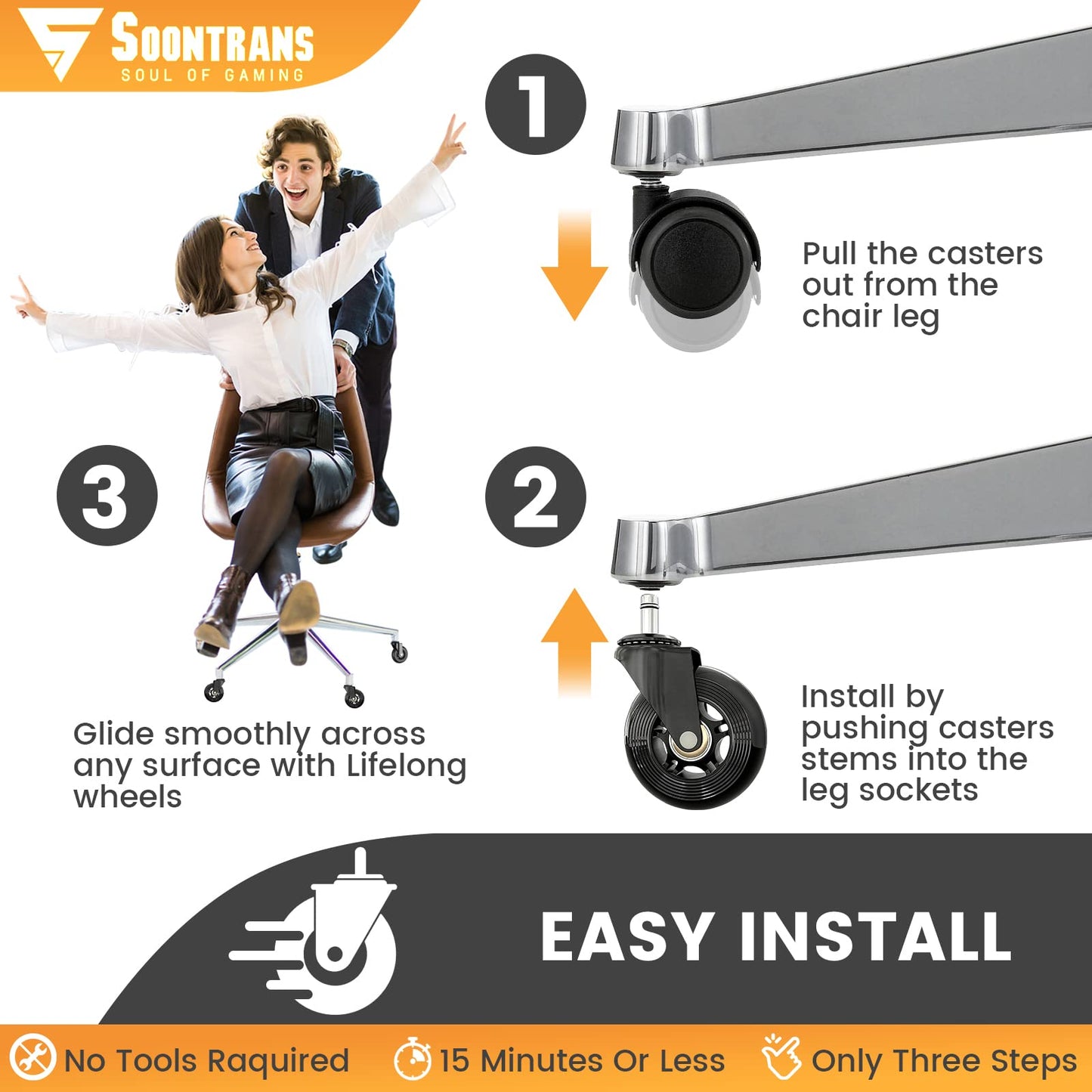 Soontrans Office Chair Wheels Replacement