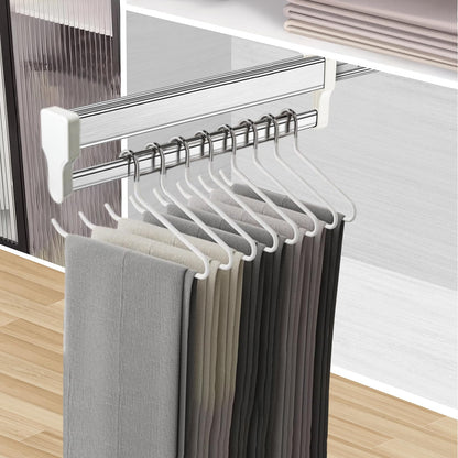 MAFAGE Pull Out Clothes Rail, Adjustable Wardrobe Rail Hanger Rack 447mm