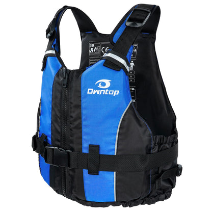 Owntop Buoyancy Aids Adults, Foam Buoyancy Vest Jacket with Crotch Strap Inner Pocket Unisex for Paddleboarding Kayaking Sup Fishing - Blue XS/S