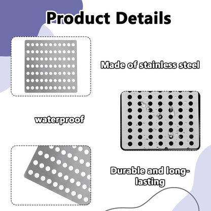 2Pack Square Drain Covers Outdoor Steel Rustproof Mesh Drainage