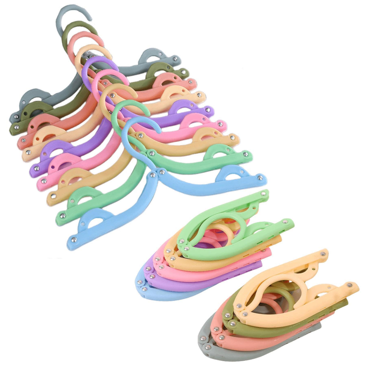9 Pcs Travel Hangers, Folding Clothes Coat Hangers Portable