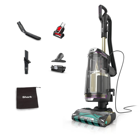 Shark PowerDetect Corded Upright Vacuum Cleaner, DuoClean Detect, Reverse Clean, Anti Hair Wrap Plus, Anti-Allergen, 8m Cord, 1.3L, Dusting Brush,