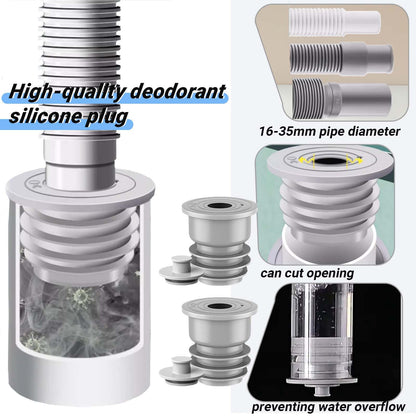 SVOCK 2PCS 35-40mm Silicone Washing Machine Waste Pipe Connector, Drain Pipe Seal Ring, Waste Pipe Seal
