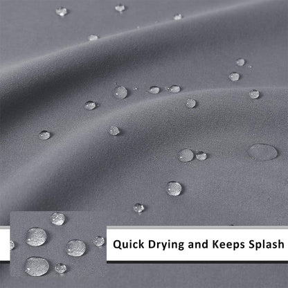 Shower Curtain, Mould Proof Resistant and Waterproof Washable Polyester Fabric with 12 Hooks, Quick Dry, Shower Curtain for Bathroom, Wet Rooms