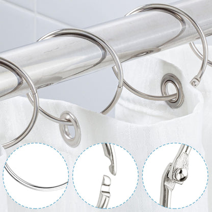 40 Pieces Large Shower Curtain Rings, Metal Curtain Ring