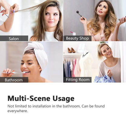 EMKE LED Small Bathroom Mirror 50x60cm, Wall Mounted Bathroom/Bedroom Vanity Mirror with LED Lights | Demister Pad, Easy Control Smart Mirror