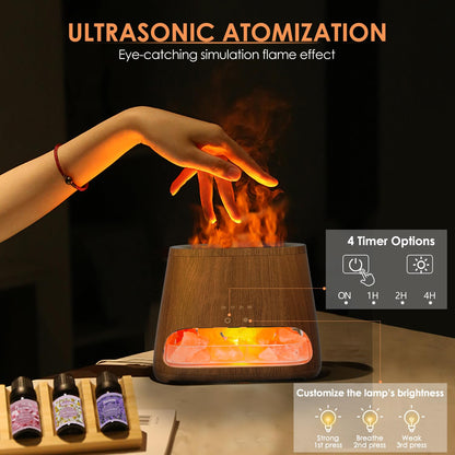 SALKING 2-in-1 Himalayan Salt Lamp Diffuser, Ultrasonic Aromatherapy Diffuser, Aromatherapy & Himalayan Salt Therapy, 100% Pure Himalayan Salt,