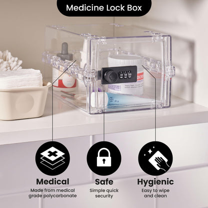 Lockabox Mini™ | Small Lockable Box with Combination Lock (3L) | Compact Storage Lock Box for Small Medicines, Snacks & Mobile Phones