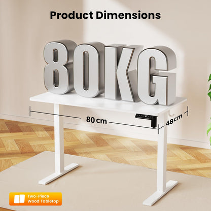 WALKINGDESK Electric Standing Desk, 80 x 60 cm, White