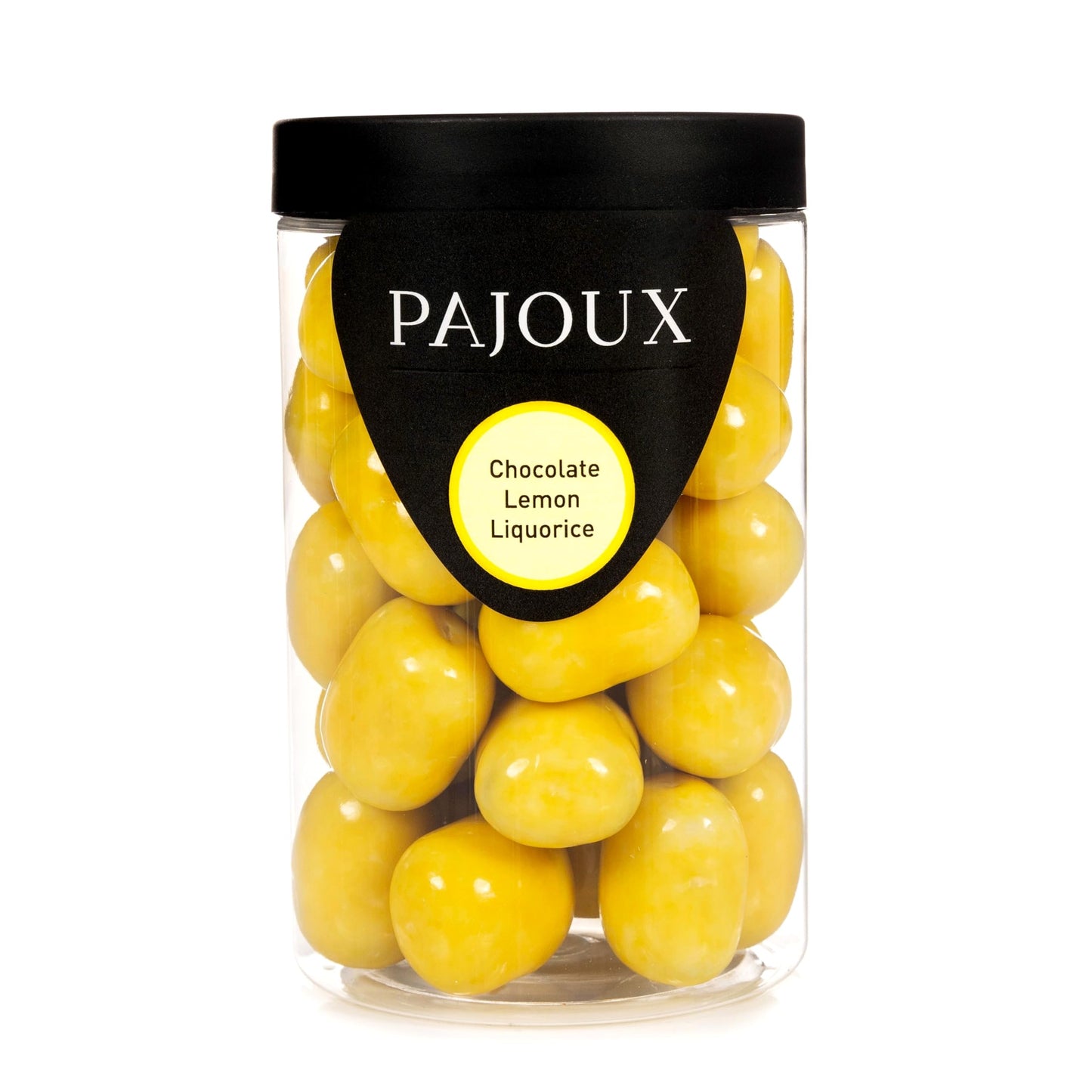 Pajoux White Chocolate Lemon Covered Liquorice (Large) 300g | Chocolate Covered Liquorice - Palm Oil Free - Chocolate Liquorice in a Gift Jar