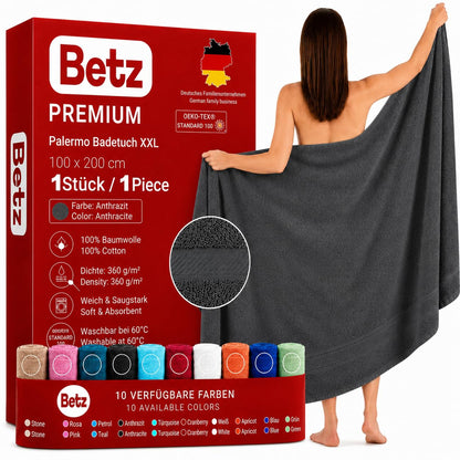 Betz XXL Bath Towel PALERMO 100% Cotton Size 100x200 cm color anthracite