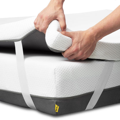 Ferlex Memory Foam Topper 105 x 190 cm | 100% Memory Foam | Thickness 7 cm | Made in Spain | Breathable and Removable Mattress Topper