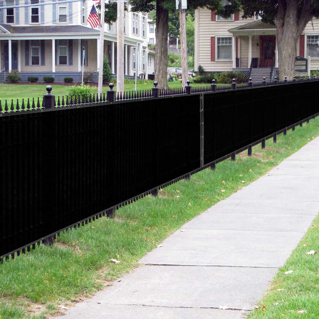 Sunnyglade 4 feet x 50 feet Privacy Screen Fence Heavy Duty Fencing Mesh Shade Net Cover for Wall Garden Yard Backyard (4 ft X 50 ft, Black)