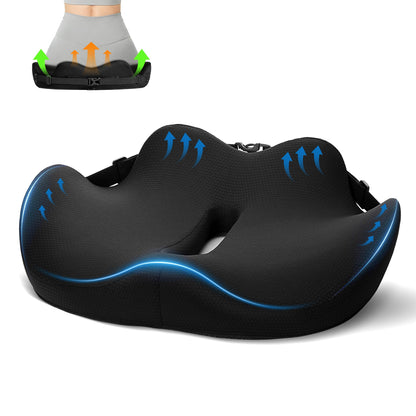 JOJOSEE Donut Cushion for Coccyx Pain, Seat Cushions with Non Slip Straps