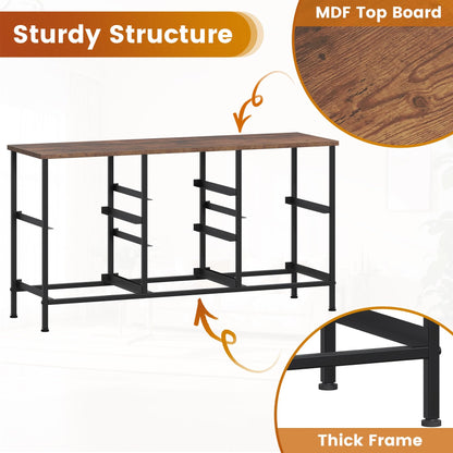 Feonase Chest of Drawers,Bedroom Dresser with 7 Fabric Drawers, Metal Frame & MDF Wood Top, Adjustable Feet, Storage Organizer Unit for Bedroom