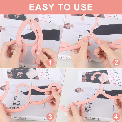 DMJJSD® 20 PCS Travel Hangers Folding Clothes Hangers Portable Plastic Clothes Coats Hangers Non-SlipTravel Hanger Portable Folding Foldable Space