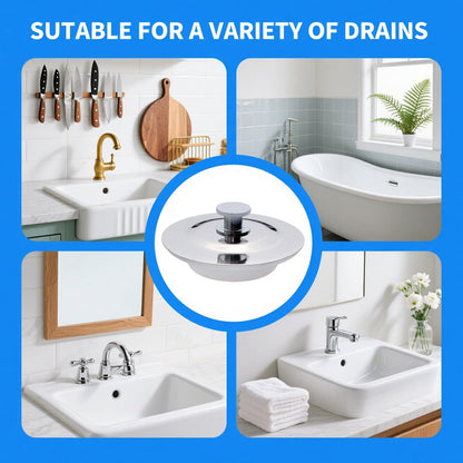 VBSYUYQ 40-45mm Stainless Steel Drain Plug for Bath Kitchen Sink