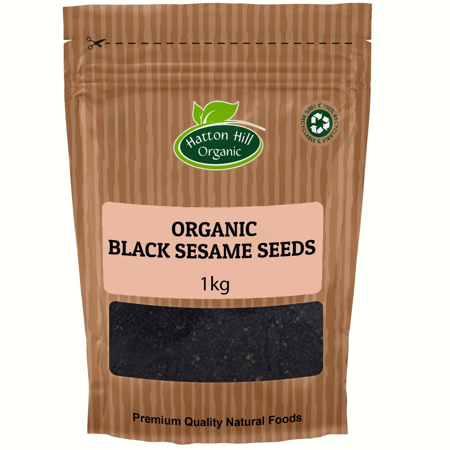 Organic Black Sesame Seeds 1kg by Hatton Hill Organic | Certified Organic, Perfect for Cooking, Baking, Smoothies & Garnishing