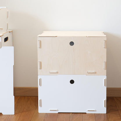 clipfritz - Wooden Box with Lid (unpainted approx. 40 x 30 x 23 cm) Large Wooden Storage Box - Boxes/Boxes for Storing Toys, Books, Photos, Toys