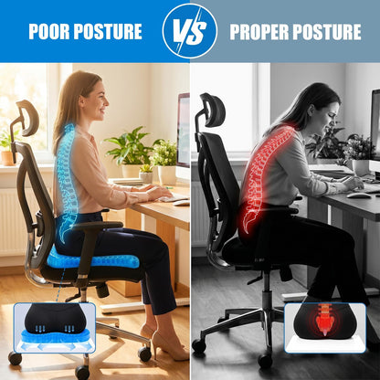 zxevg Honeycomb Gel Seat Cushion Non-Slip Breathable