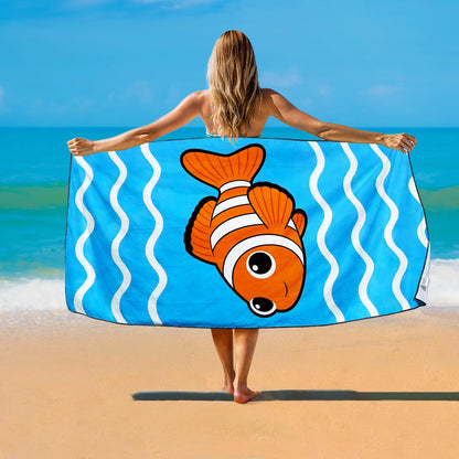 Violetpos 2 Pack Extra Large 180x90 cm Beach Towels, 250GSM Premium Microfibre, Sand Free Quick Dry Lightweight