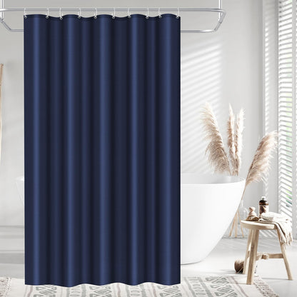 LUKDUNG 150 x 200 cm Polyester Textile Shower Curtain Anti-Mould for Bathroom, Curtain for Bathtub Shower Made of Fabric Waterproof Washable Shower