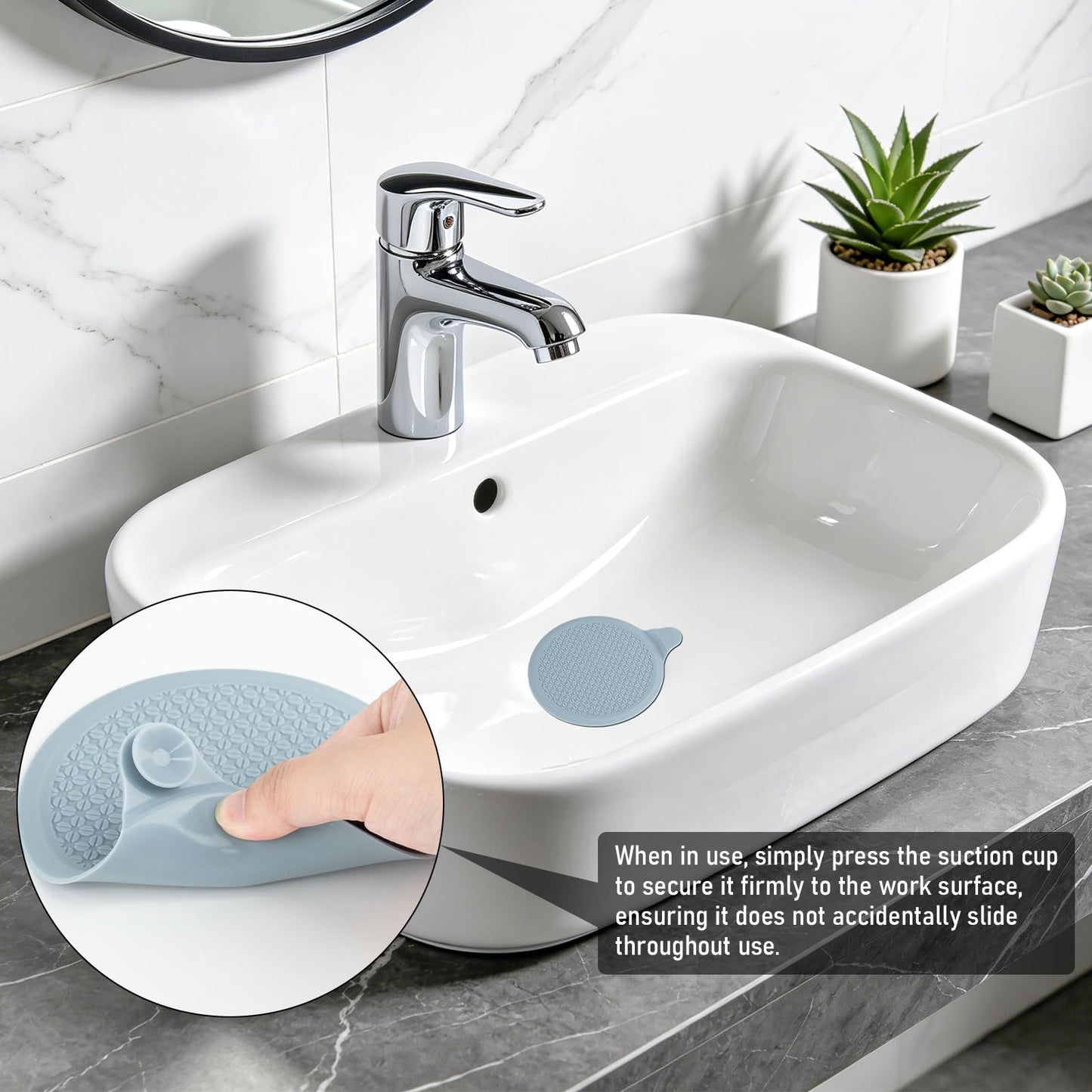 Silicone Bath Plug with Suction Cup, 6 Inch / 15cm Extra Large Universal Leakproof Drain Stopper, Flexible & 100% Watertight Seal for Bathtub, Shower