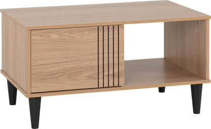 Seconique Tessa 1 Door Coffee Table in Natural Oak Effect