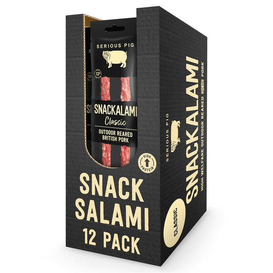 Serious Pig Snackalami Classic Salami Snacks (12 x 30g)
