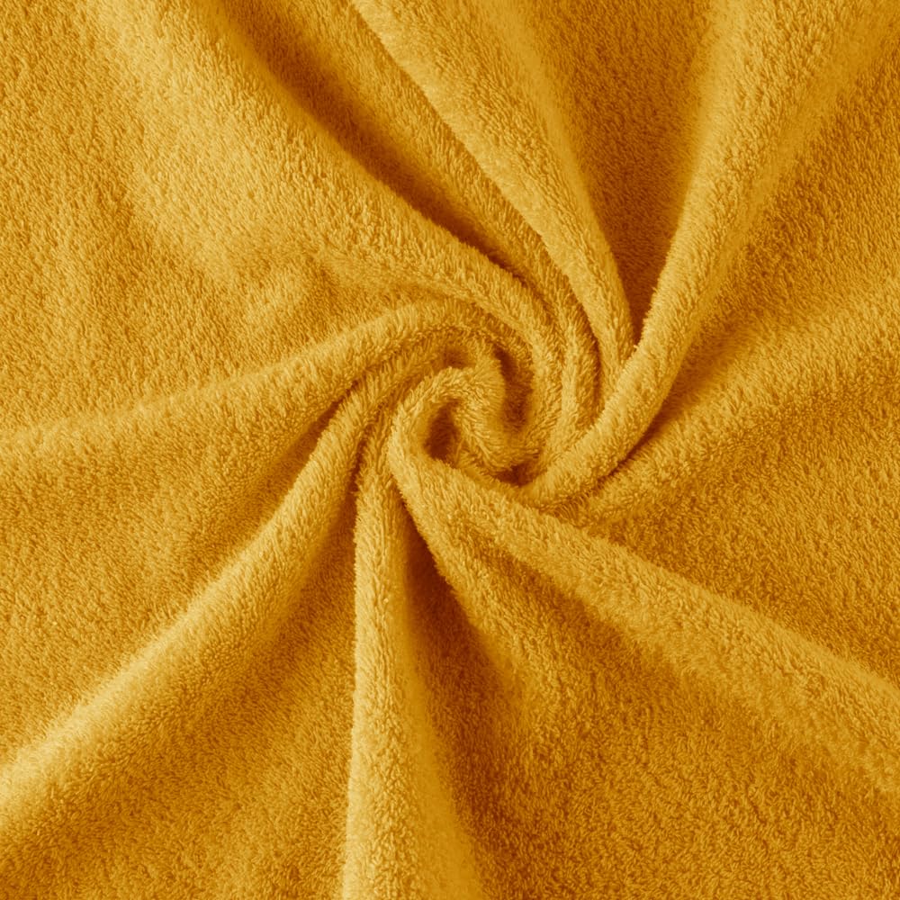 RIZO Top Towel - Set of 1 Shower Towel - Bath Towels - 100% Combed Cotton - 600 g/m2 - Measure 70 x 140 cm - Gold