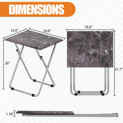 Small Folding Table 2 Set, Side Folding Coffee Table, TV Snack Tray Tables, Sofa Laptop Desk, Outdoor Camping Tables, EndTable, SofaTable