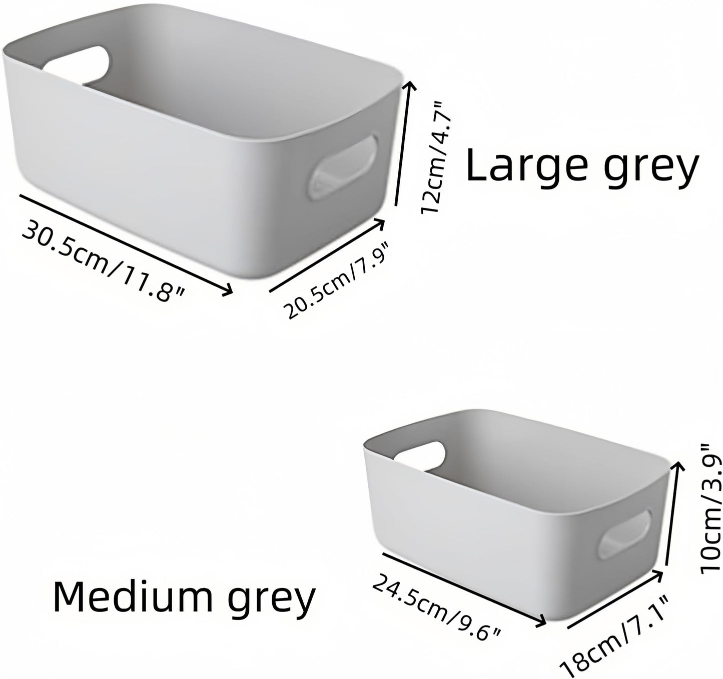 YisheenHome storage baskets plastic basket with Handles for Multifunctional Home Storage and cupboard organiser ,bathroom storage boxes, Toys, Office