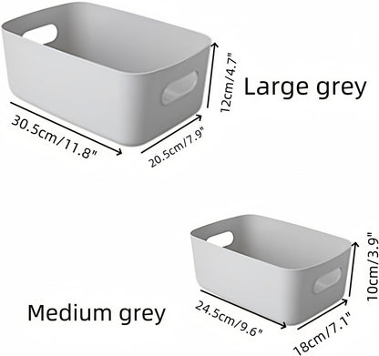 YisheenHome storage baskets plastic basket with Handles for Multifunctional Home Storage and cupboard organiser ,bathroom storage boxes, Toys, Office