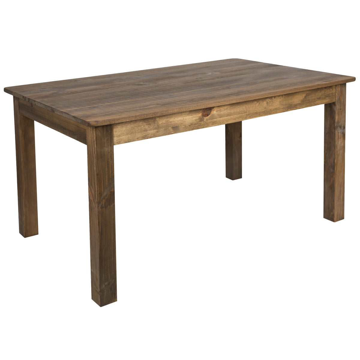 Flash Furniture HERCULES 60" x 38" Rectangular Antique Rustic Solid Pine Farm Dining Table