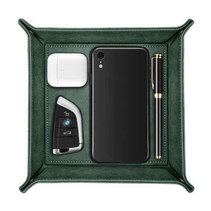 SITHON Valet Tray Premium PU Leather Desktop Storage Organizer