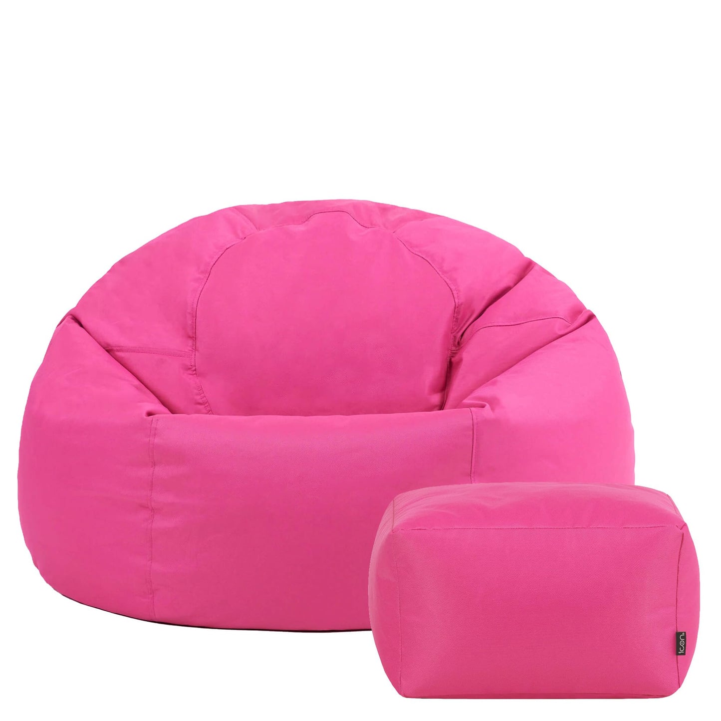 Bean Bag Bazaar Kingston Outdoor Bean Bag & Footstool with Filling, Pink