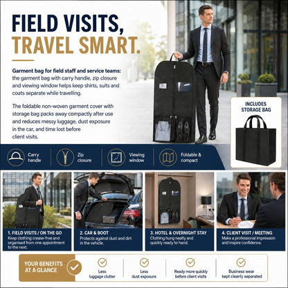 Suit Bag, Garment Bags, Business Cover for Travel, Meetings and Office Work