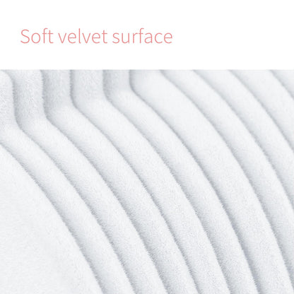ManGotree 11" Baby Velvet Hangers Non-Slip Kids Hangers 15 Pack White