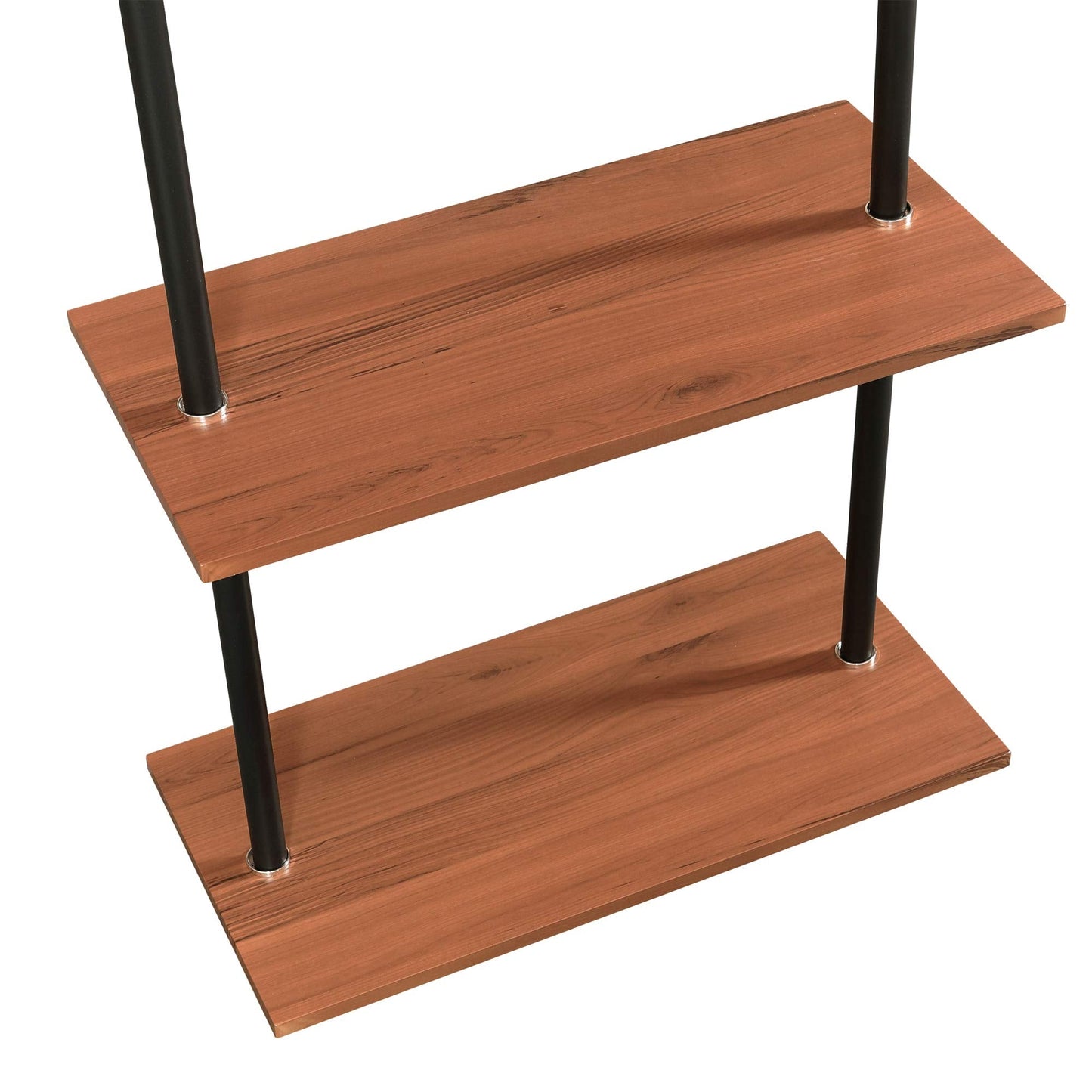 Furinno Garment Rack with Wood Shelves, Antique Espresso, 59.99 (W) x 30 (H) x 135 (D) cm