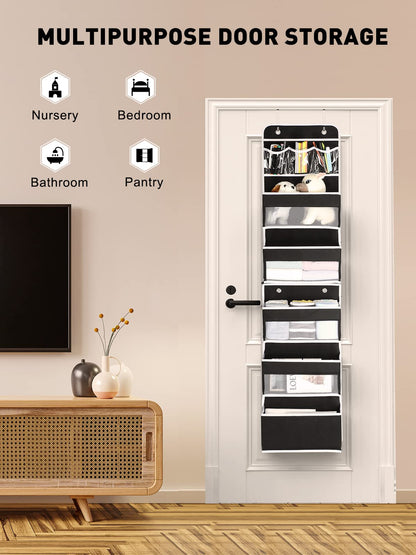 Yecaye Over the Door Organiser, 6-Tier, Black, 1 Pack