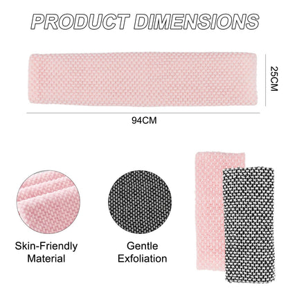 CMANLNYK 2Pcs Japanese Exfoliating Shower Towel - Deep Exfoliating Back Scrub Gentle on Sensitive Skin, 3D Weaving Technique Shower Towel